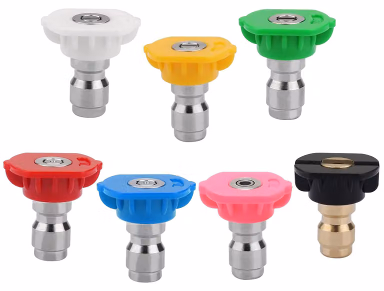 Set di 7 ugelli per idropulitrice ad alta pressione – Connessione rapida, ideale per auto e giardino