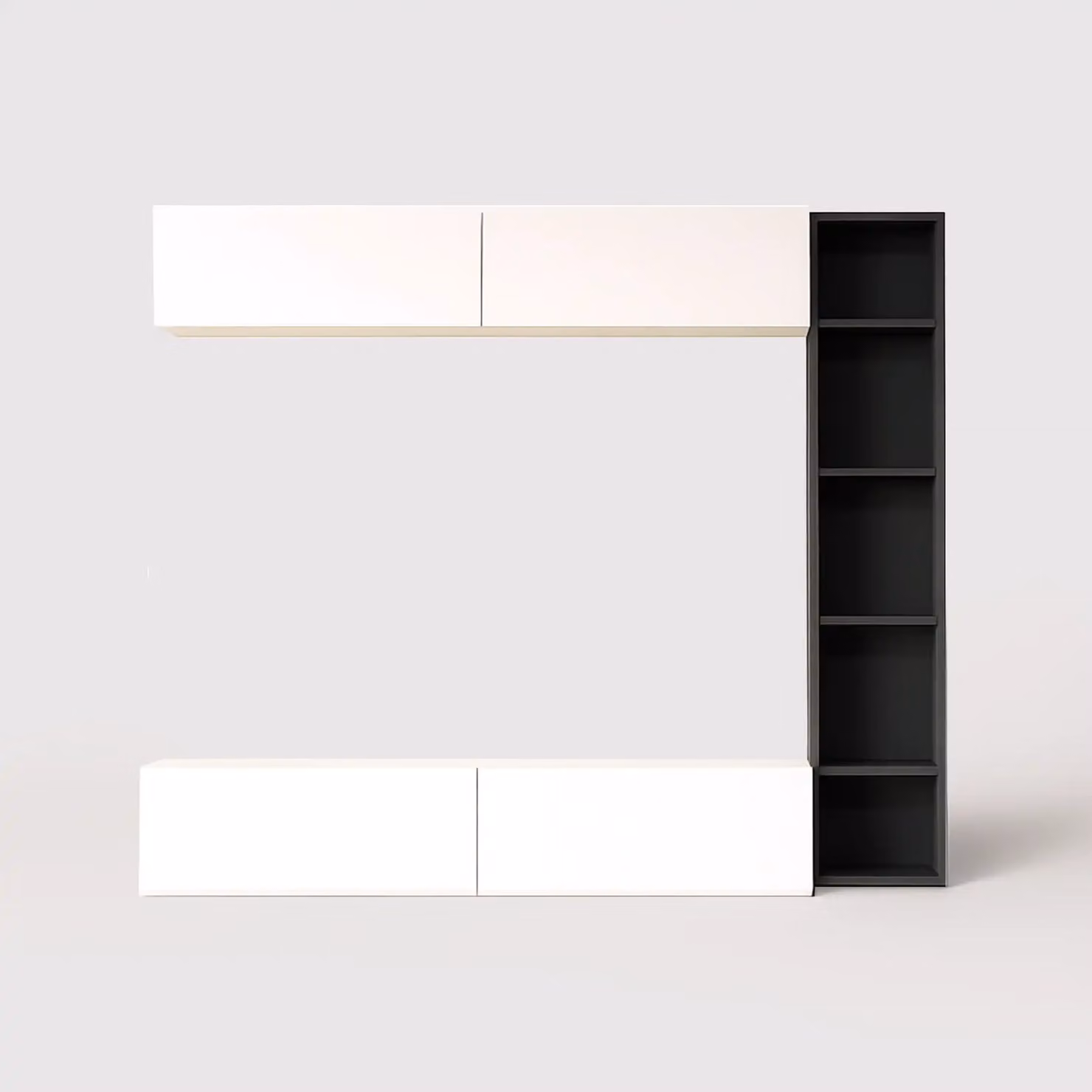 Tamael - Set 3 mobili pensili da salotto moderno
