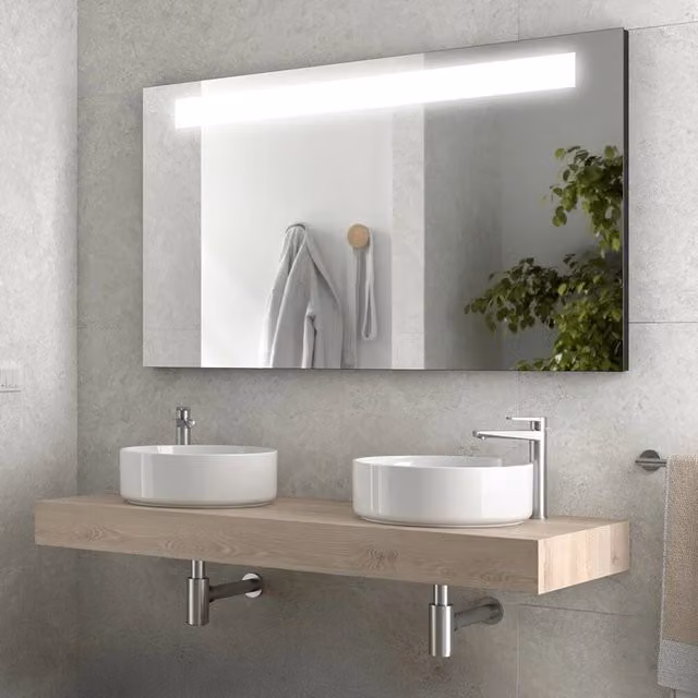 Mensolone da bagno sospeso Sumo in rovere bali marrone L: 120 cm, P: 46 cm, H: 12 cm