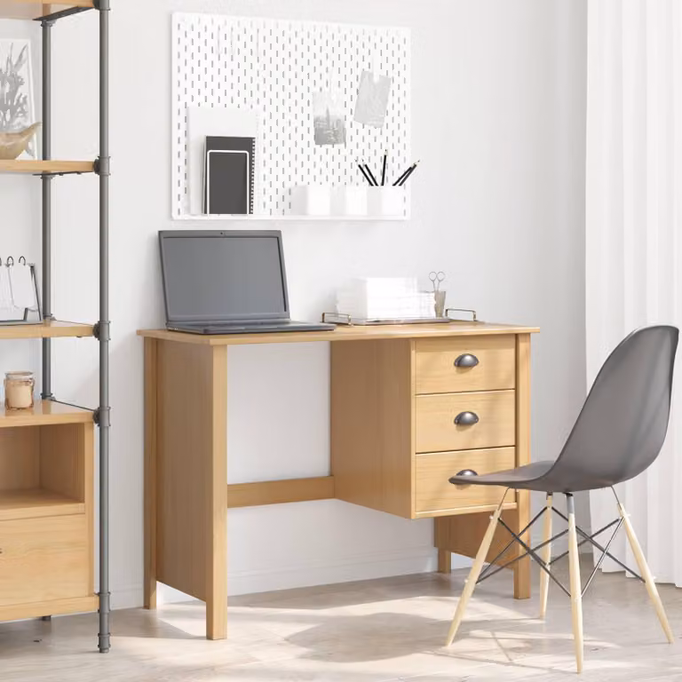 Maison Exclusive - Scrivania con cassetti HILL color miele 100 x 45 x 74 cm