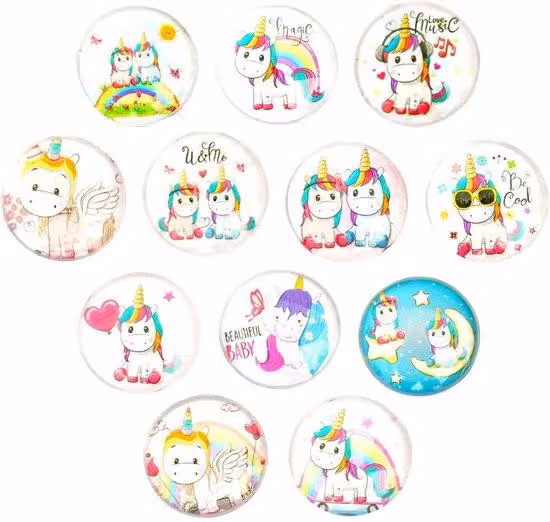 Set da 12 magneti da frigo 3D bianchi per scrivania da ufficio