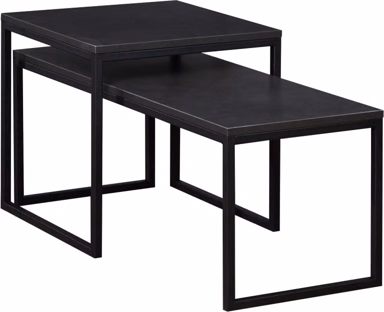 FURNLUX Tavolino Tony Black 50cm / Colore principale: Nero / Dimensioni: 50 x 50 x 50 cm