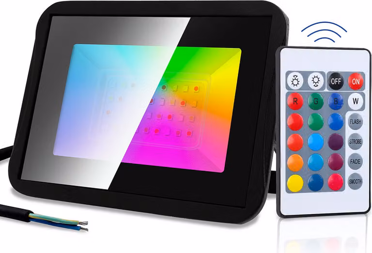 Jopassy RGB Proiettore Faretto da esterno IP67 Dimmerabile 160-265V Faretto da giardino 30W