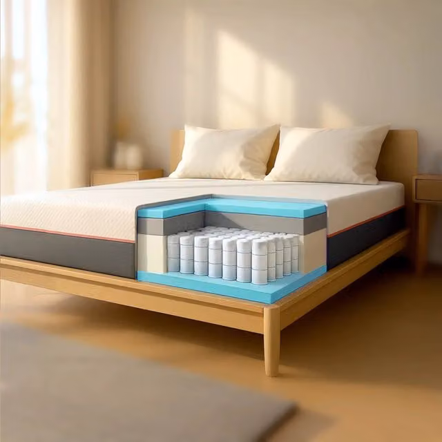 Materasso 120x200 Memory Breeze e Molle Insacchettate | Altezza 30 cm | Sfoderabile, Anallergico e Traspirante | Made in Italy