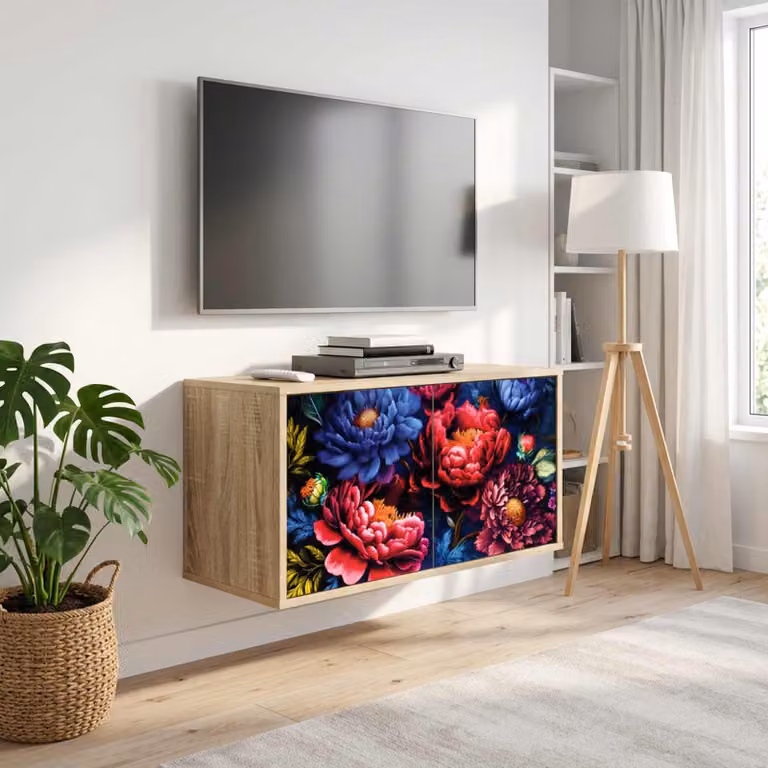 Mobile TV da parete vidaXL KIEL in Rovere Sonoma, L 69 x P 33 x H 40 cm