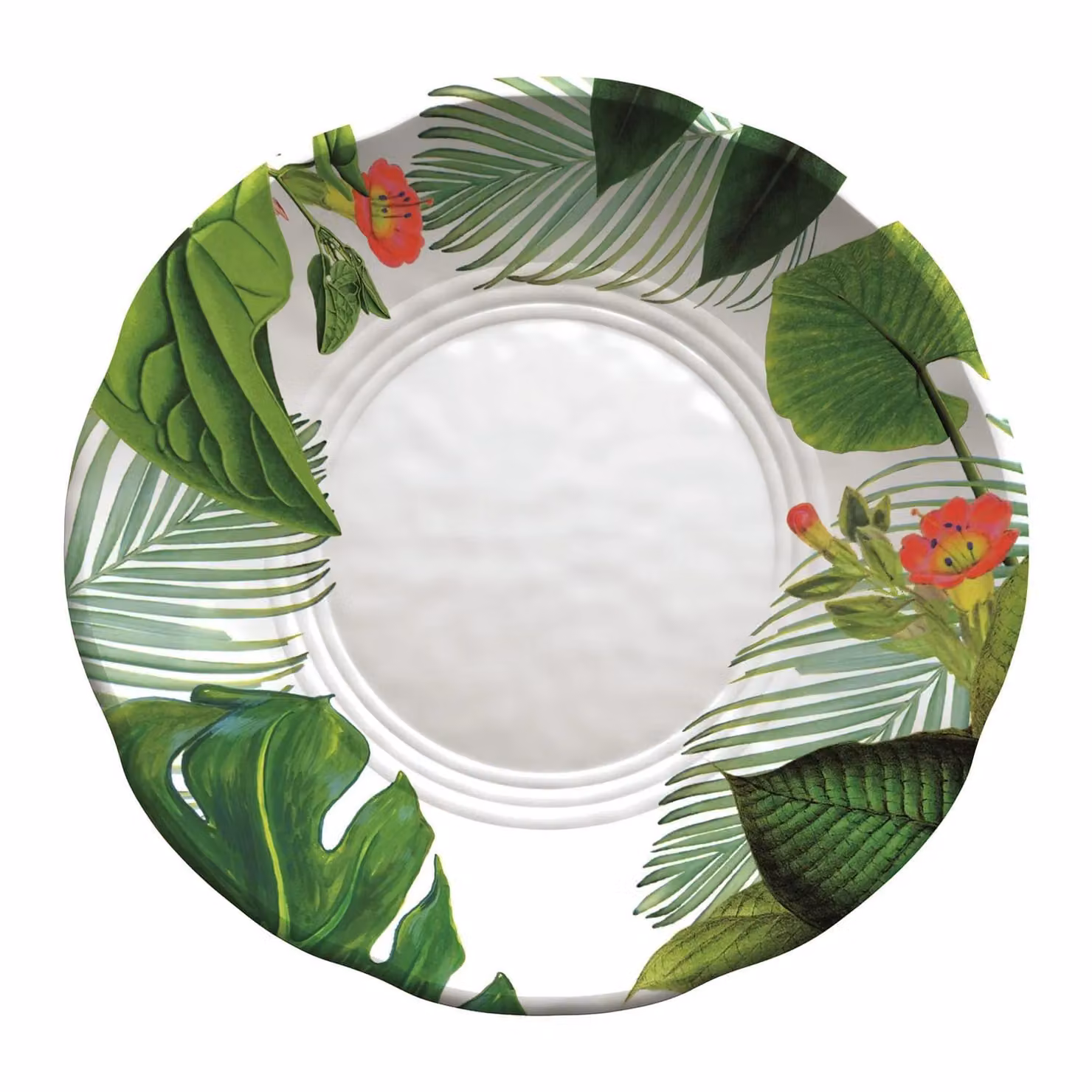 Piatto fondo in melamina, Linea York Floreale, diam. 19x5,5cm - 6 pezzi