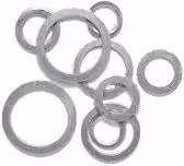 Set di 5 guarnizioni piatte in alluminio Idro Bric per gas da 1/2" (12,5 mm) colore argento