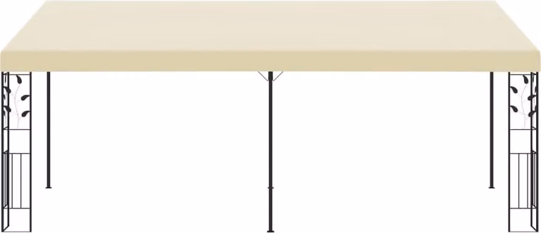 Gazebo a Parete 6x3x2,5 m Crema