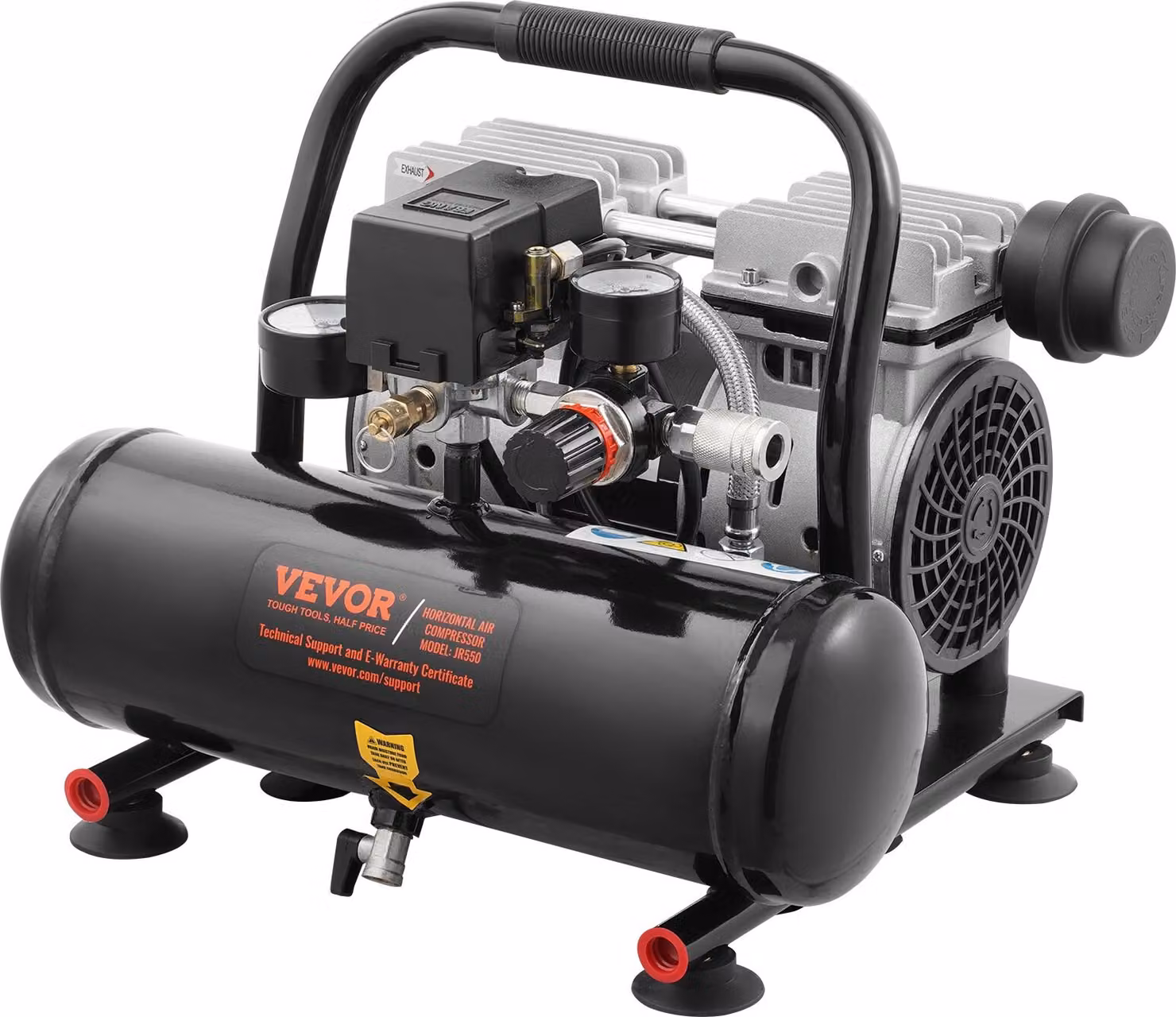 Compressore 4L Compressore d'aria 120PSI Aria compressa 635W Compressore silenzioso
