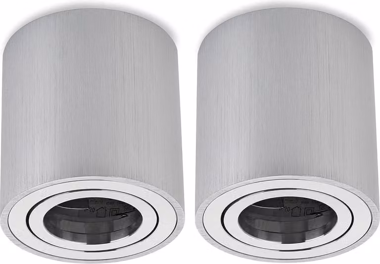 Faretti da incasso a LED Sweet GU10 in alluminio, rotondi, da soffitto, set da 2