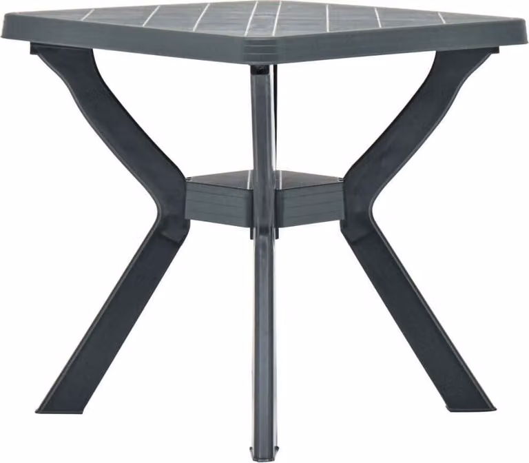 The Living Store Tavolo da bistrot verde 70x70x72 cm in plastica