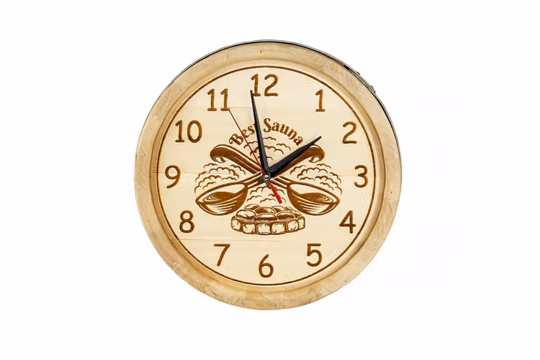 Orologio da parete sauna in legno di tiglio Ø 30 cm