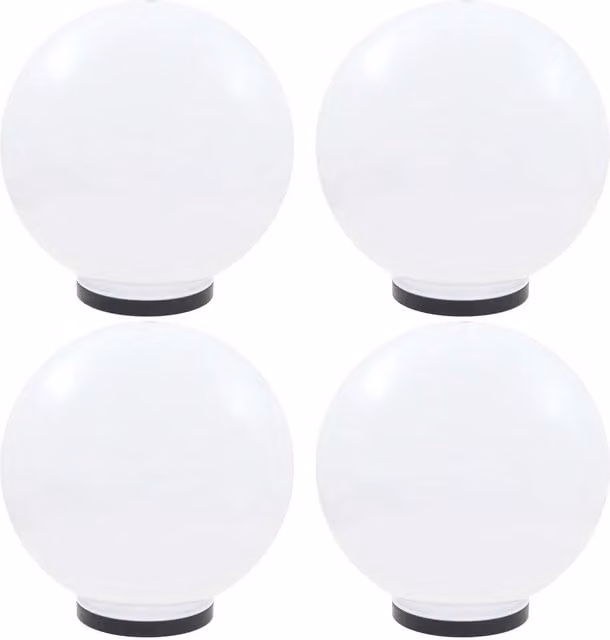 Set di 4 lampade LED sferiche decorative 40 cm installazione manuale giardino atmosfera accogliente in PMMA bianco 02_0046385