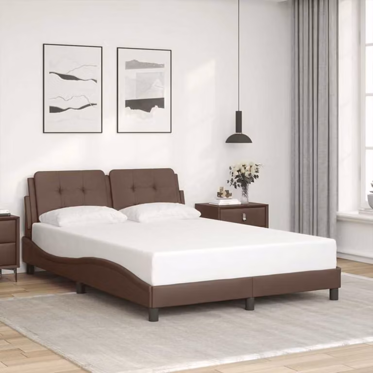 Giroletto senza materasso Zadar vidaXL in similpelle marrone 120x200 cm