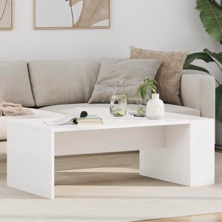Maison Exclusive - Tavolino bianco 95 x 50 x 34 cm Materiale ligneo