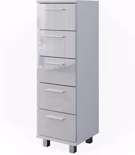 Cassettiera da bagno Ilias Vicco Bianco lucido L: 30 cm, H: 95 cm – 1