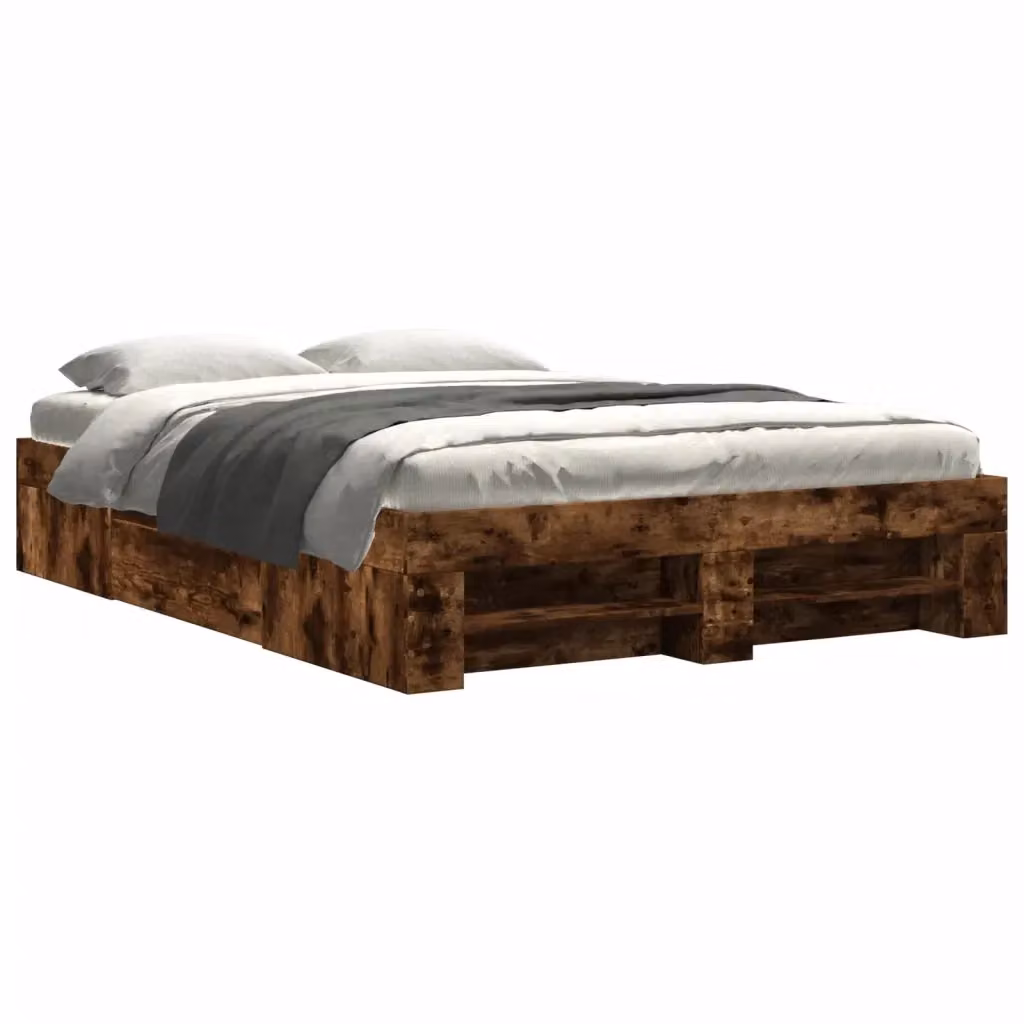 Giroletto senza materasso vidaXL in legno color rovere fumo L: 120 cm, P: 200 cm – 2