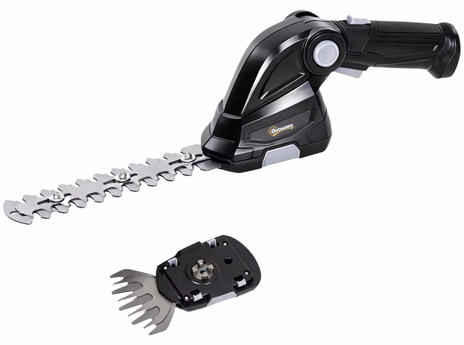 Tagliasiepi e decespugliatore a batteria 2-in-1 | Colore: Nero | Dimensioni: 8,5 x 47 x 12 cm