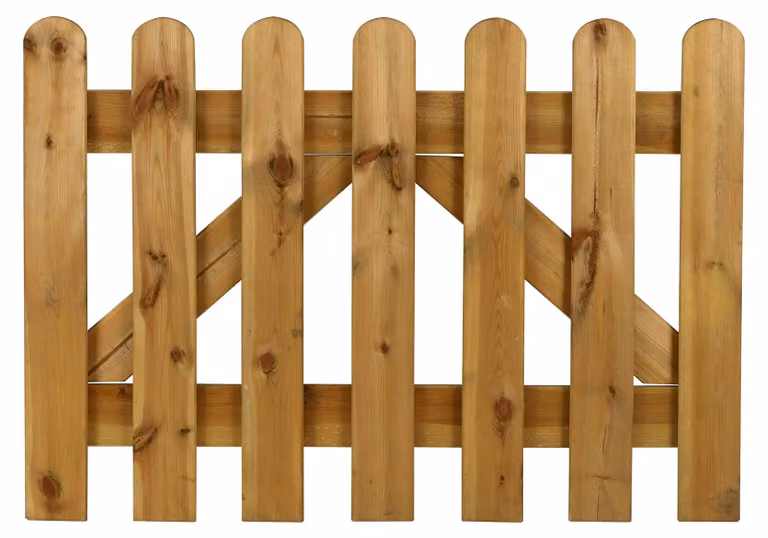 Cancello Recinzione Dritto Mini 100x70 cm in Legno Impregnato
