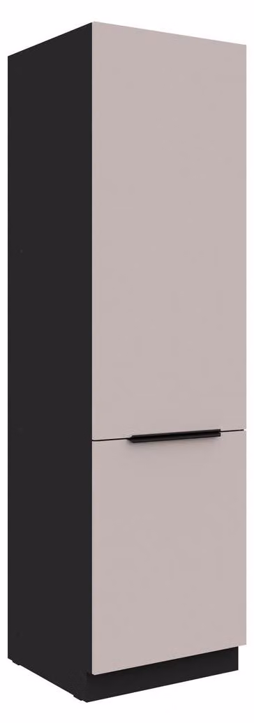 Armadio alto da cucina 60 cm ARONA, beige cashmere + nero opaco, cucina a incasso, blocco cucina, cucina