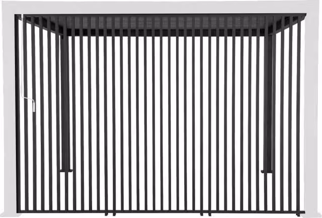 Set di 3 persiane verticali Sweeek in alluminio per pergola bioclimatica, colore antracite, L: 123,5 cm, H: 236 cm