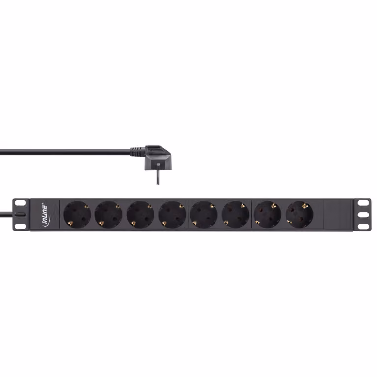 InLine - Presa multipla - 3680 Watt - Ingresso, potenza di ingresso CEE 7/7 - Connessioni di uscita: 8 - 48,3 cm (19") - 2,0m S