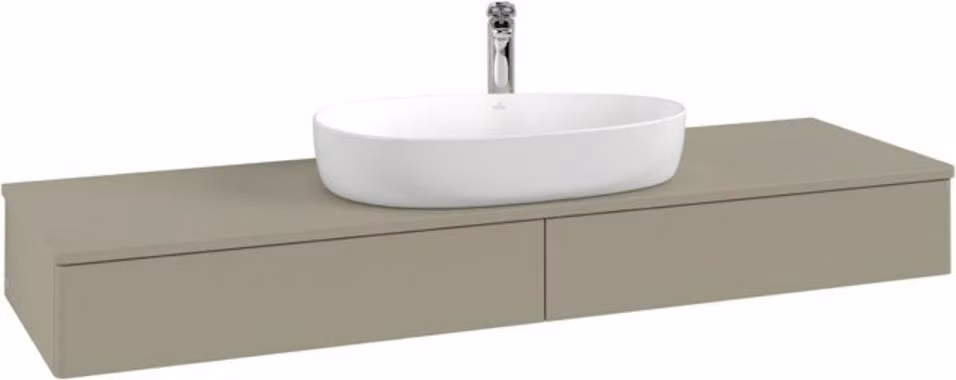 V&B Mobiletto con struttura frontale - illuminazione Antao 160x50cm, HL, WBP-colore Lac, wh. m Lac
