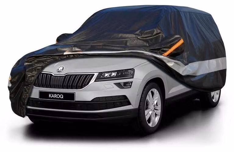 Copertura per auto, 10 strati, impermeabile e traspirante, per Skoda Karoq (2017-2023), colore nero