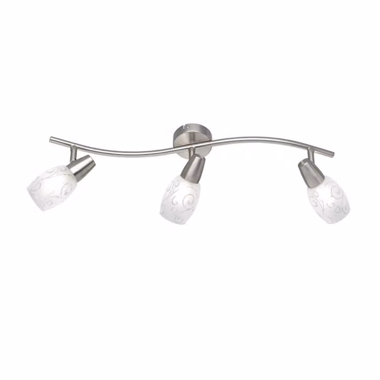 Trio Lighting COLMAR, 3 lampadine, E14, IP20, nichel, trasparente