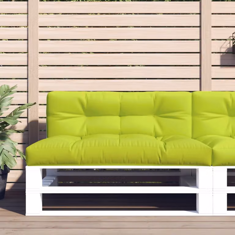 vidaXL Cuscino per Pallet Verde in Tessuto Idrorepellente e Resistente ai Raggi UV L/P/H: 120 x 40 x 12 cm