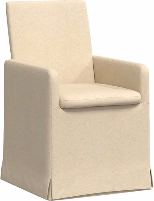 Sedie da pranzo 2 pz | Sedie da cucina Crema 57 x 67 x 95 cm Tessuto