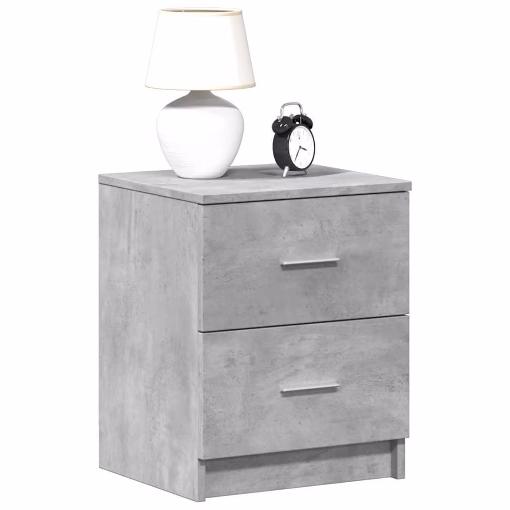 Comodino sospeso vidaXL con 2 cassetti in stile moderno, colore grigio e marrone, L: 40 cm, P: 36 cm, H: 50 cm