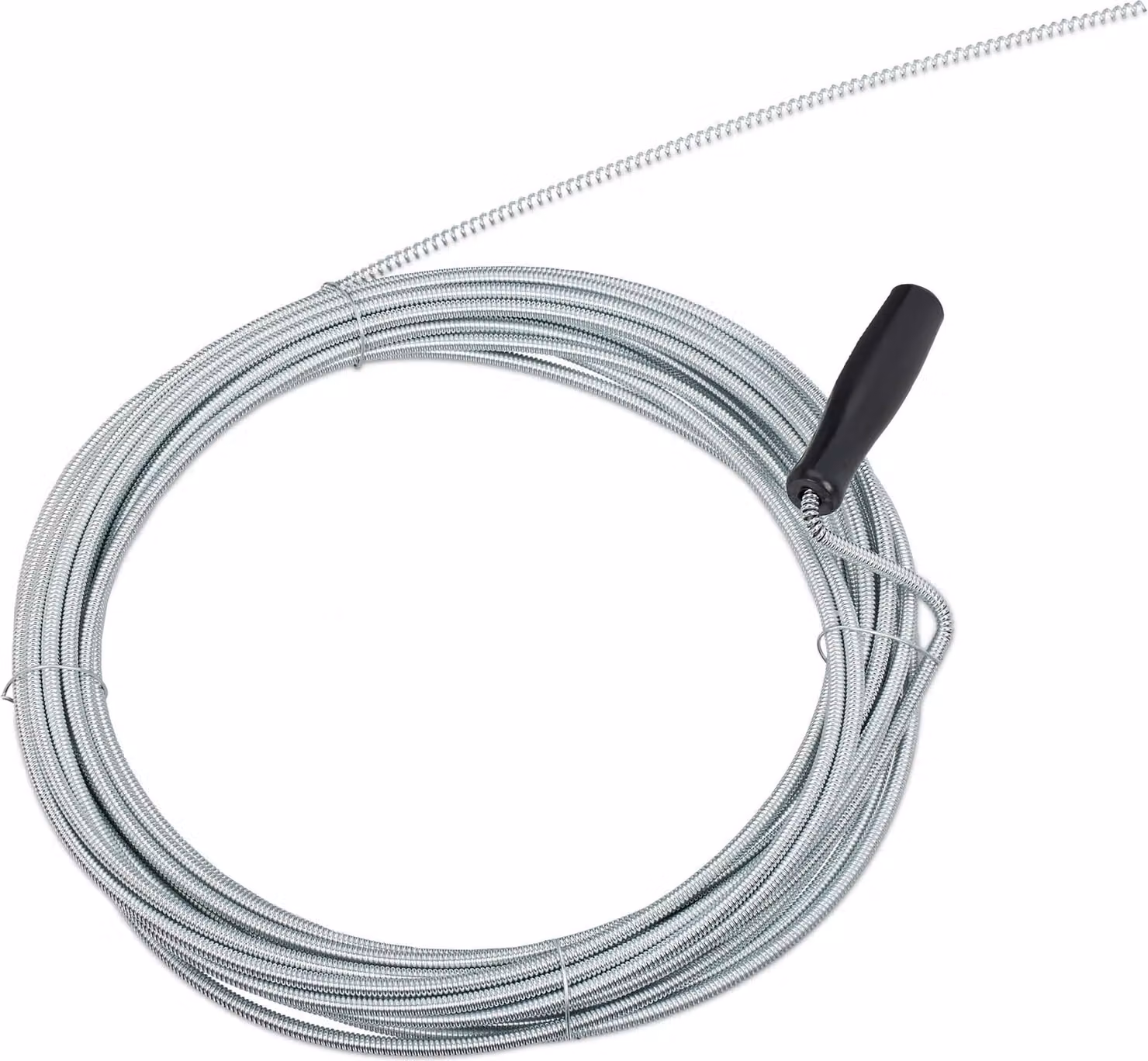 2 spirali per la pulizia delle tubature da 10 m, pulizia meccanica delle tubature, spirale per scarichi di WC, doccia, lavandino, Ø 5 mm, argento