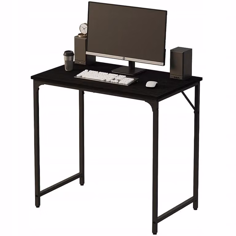 Scrivania per computer – Nera, stile industriale, loft moderno, 80 cm