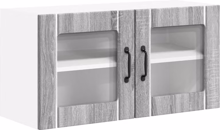 Mobile in vetro da parete LUCCA Grigio Sonoma 80 x 31 x 40 cm