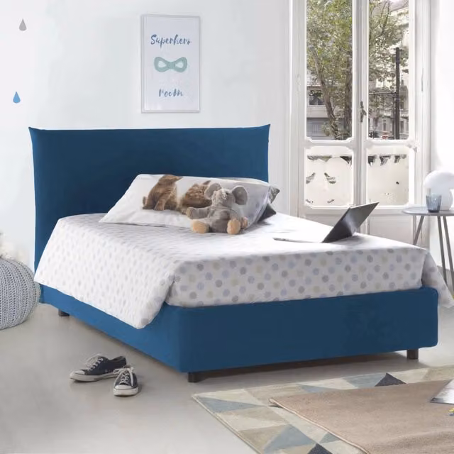Letto Arpaise Talamo Italia con Materasso Incluso, Blu, L/P: 120 x 200 cm