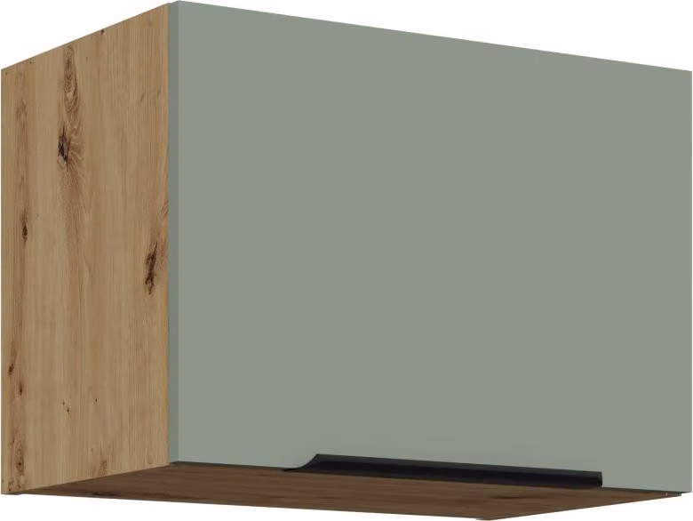 Cappa aspirante LUNARA - larghezza 50 cm, verde / rovere artigianale