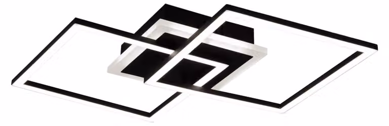 Lampada da soffitto moderna con LED integrato VENIDA nero RL R62793132