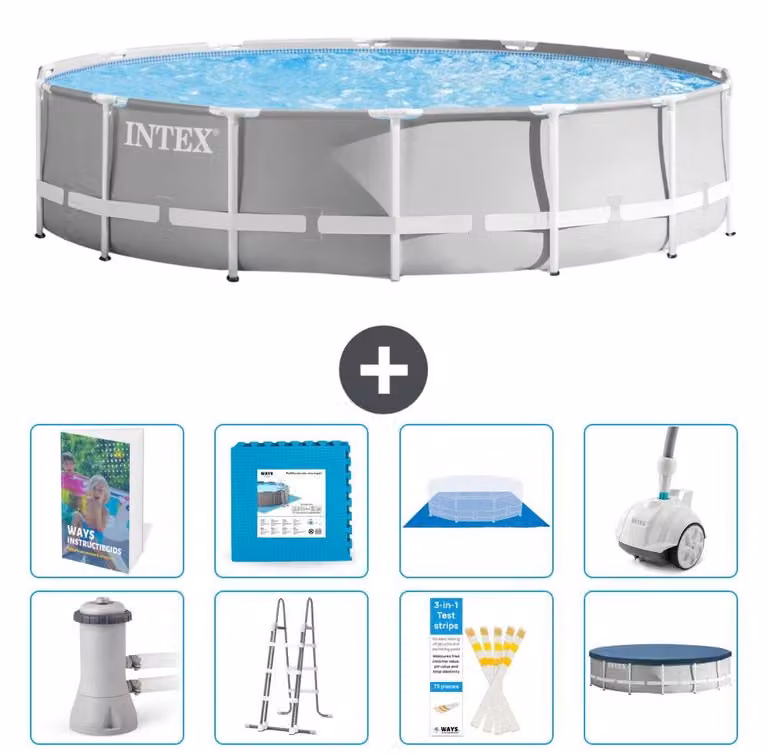 Struttura per piscina a forma di prisma - 427x107 cm - composta da 7 elementi - modello S531
