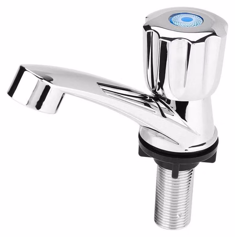 Rubinetto monocomando, solo acqua fredda, finitura cromata, attacco G1/2