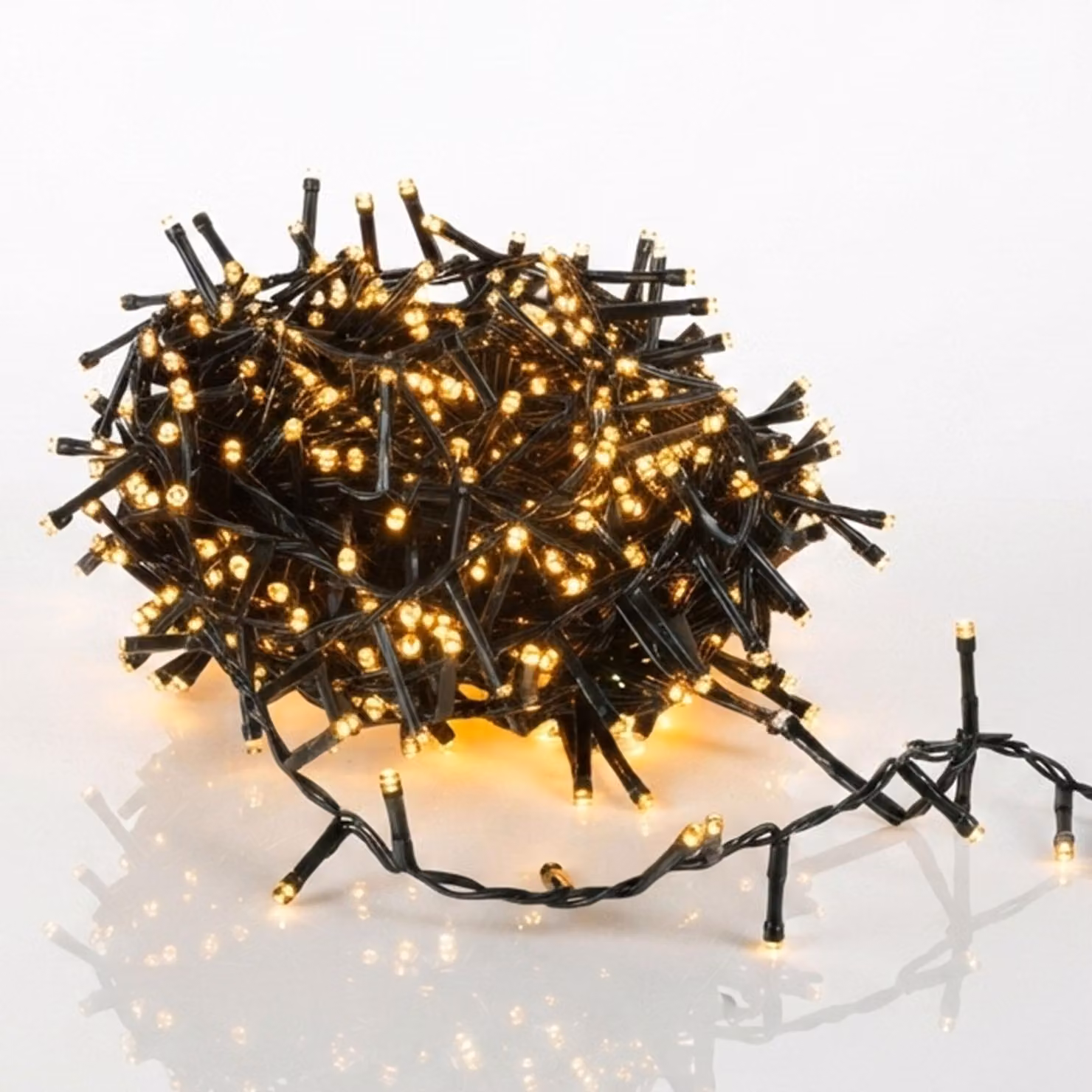 Catena luminosa a LED, bianco caldo intenso - 11 metri / 560 LED - Illuminazione natalizia per interni ed esterni