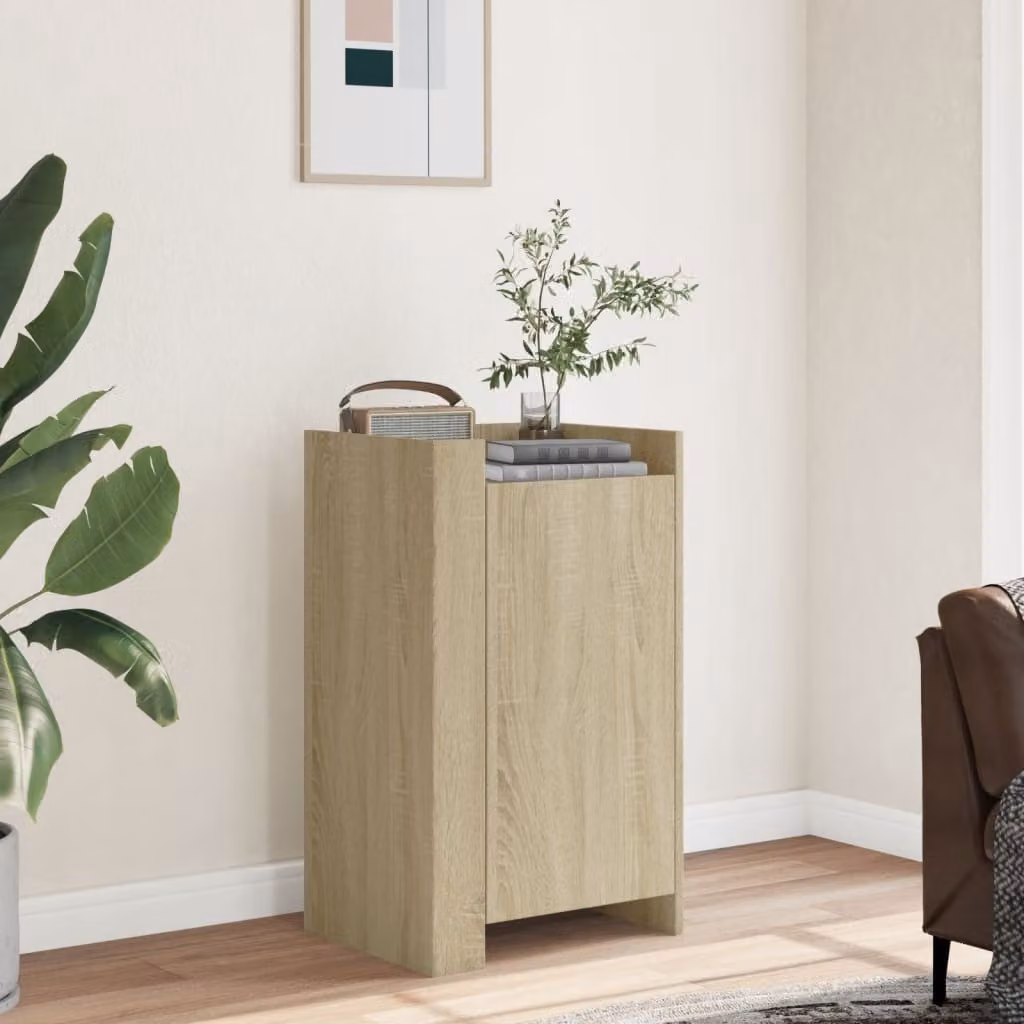 Credenza vidaXL in Rovere Sonoma e Legno Multistrato, L 45 cm x P 35 cm x H 75 cm