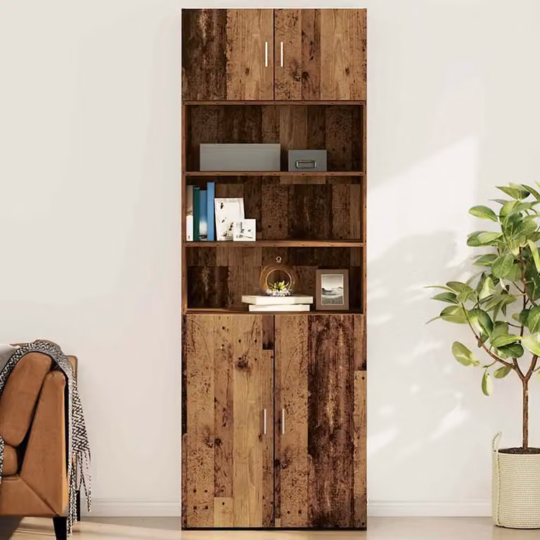 Armadietto a muro vidaXL in legno marrone con ante a battente, L 80 cm x P 42,5 cm x H 40 cm