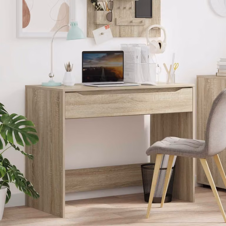 Maison Exclusive - Scrivania in legno effetto Sonoma, dimensioni 100 x 50 x 78 cm