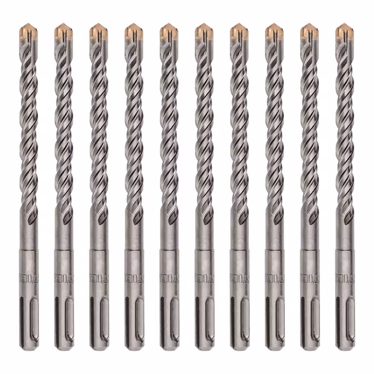 Punta a percussione STIER Premium, 4 taglienti, punta in metallo duro, SDS-plus, foratura precisa e veloce, cemento, pietra, 8 x 160 mm, 10 pezzi, impiego gravoso