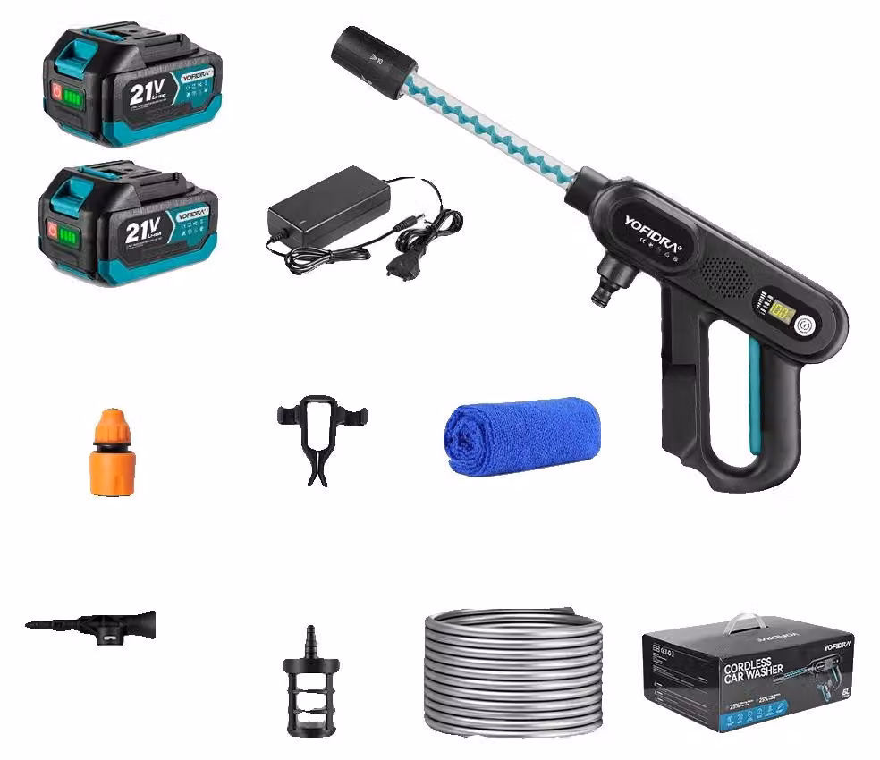 Idropulitrice, pressione massima di 220 bar, funzionamento senza fili, set con 2 batterie
