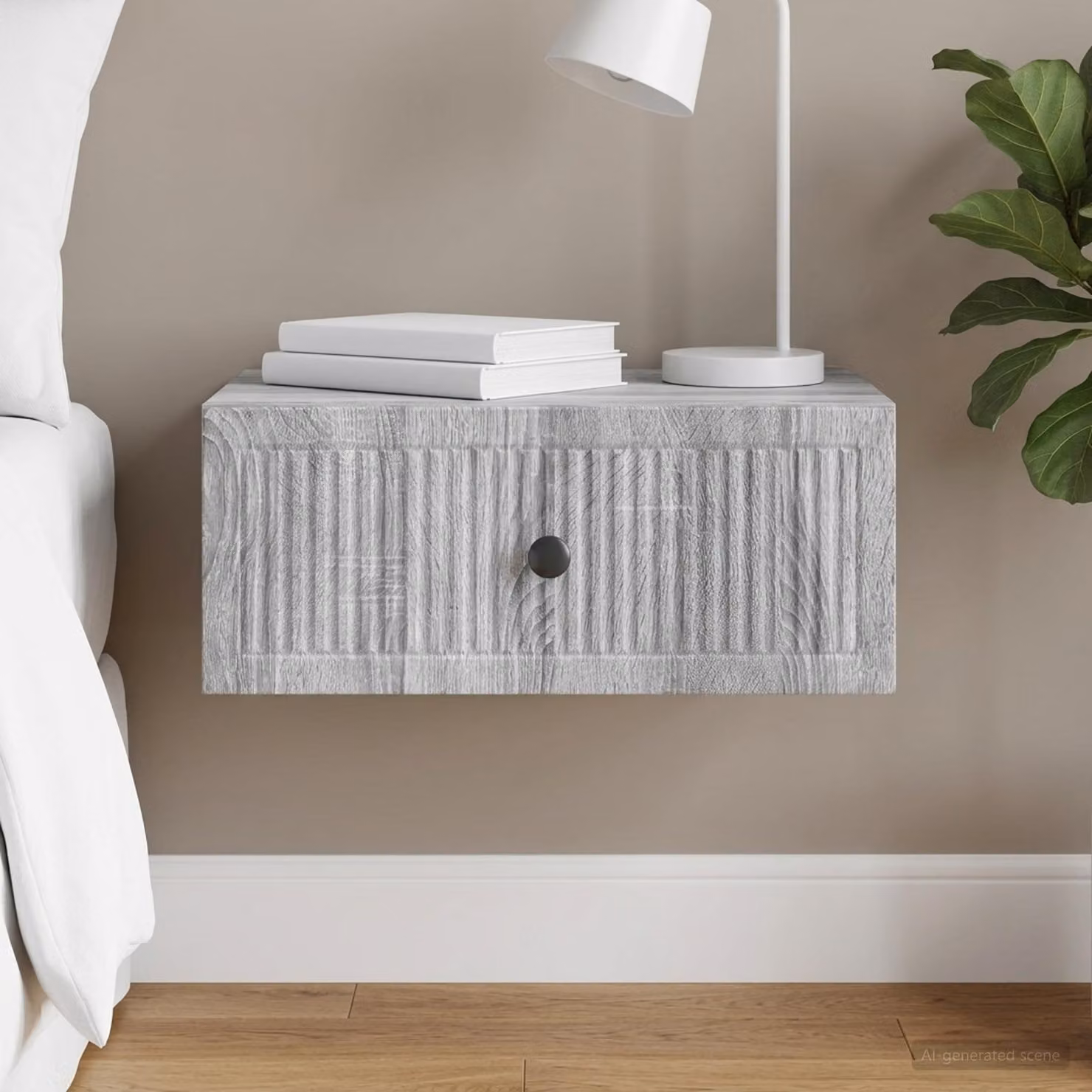 Armadio da notte moderno vidaXL Grigio Sonoma L/P/H: 49 x 34,5 x 20 cm