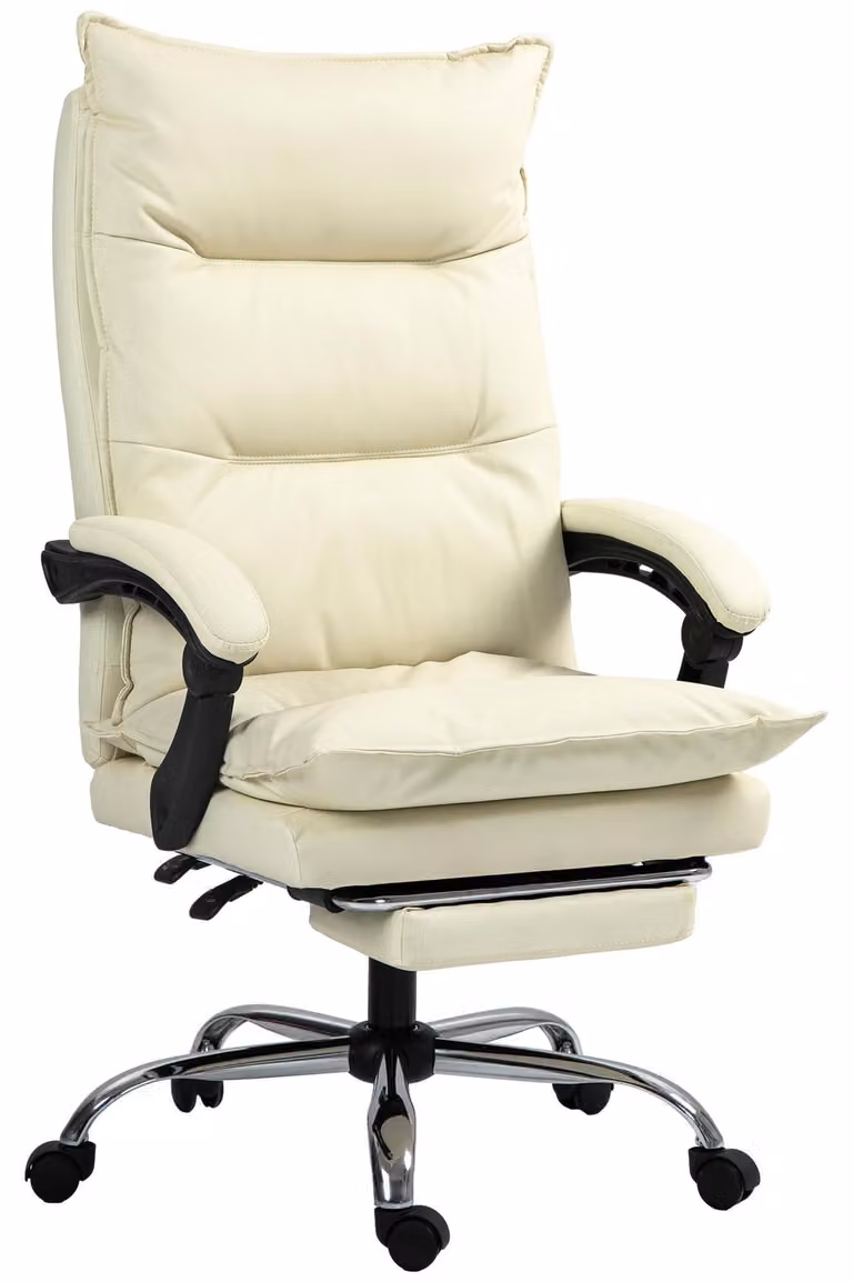 Vinsetto: sedia da ufficio ergonomica con funzione reclinabile e poggiapiedi