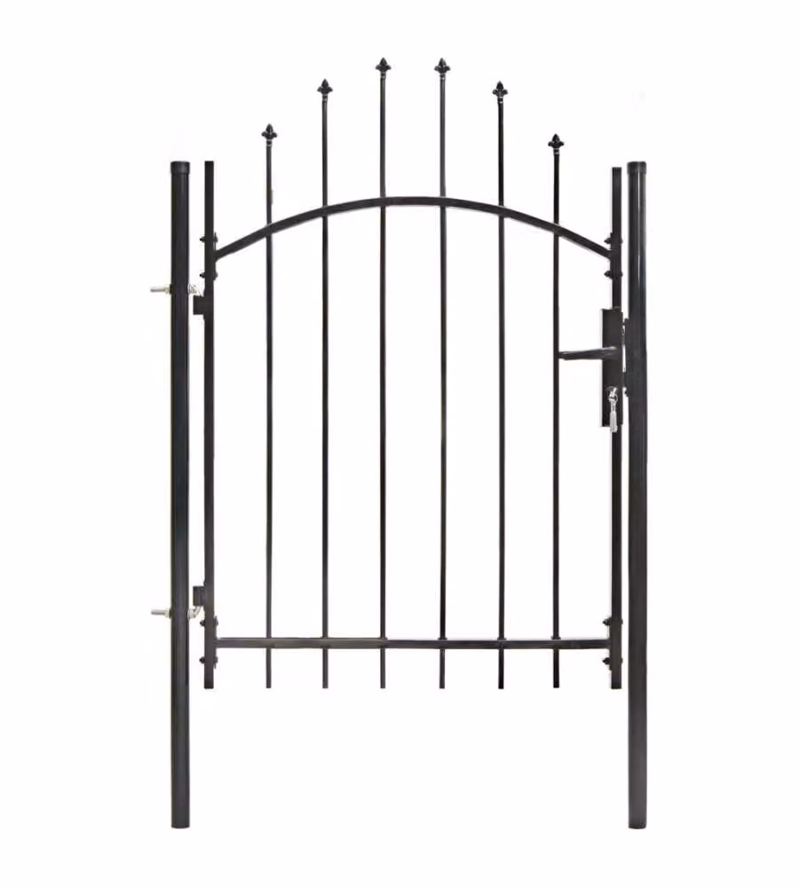 Cancello da Giardino in Acciaio 1x1,5 m Nero