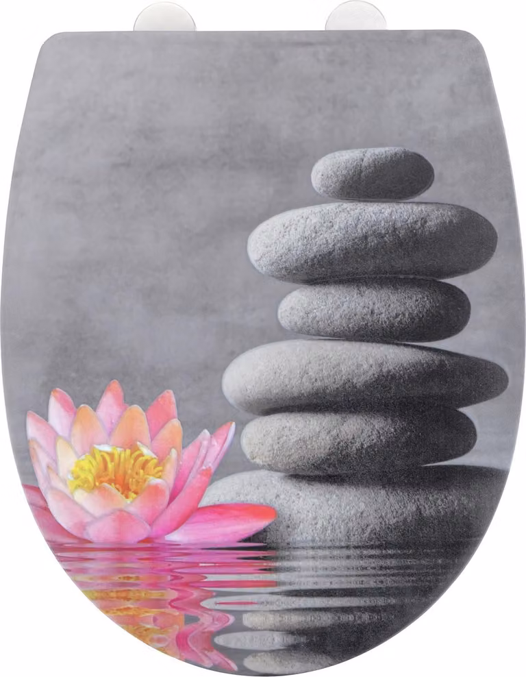 Sedile della toilette Water Lily con rilievo